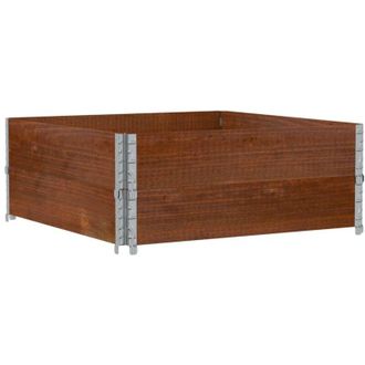 vidaXL Vidaxl - Paretali per Pallet 2pz Marroni 100x100cm Legno Massello Pino