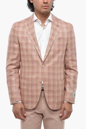 Corneliani CC COLLECTION Giacca in Seta e Lana Vergine con Tasche a Toppa Corneliani