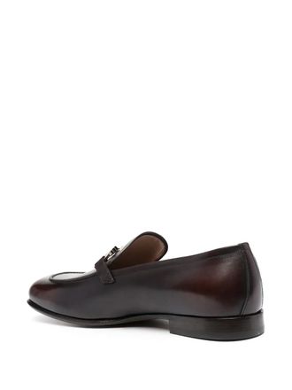 Ferragamo Gancini Buckle Leather Loafer - Black