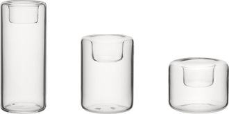 Kosta Boda Happy Set of 3 Glass Votive Holders in Clear at Nordstrom