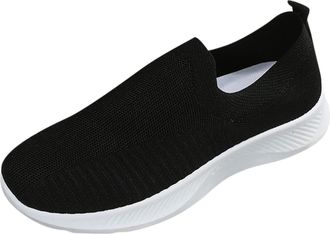 Generic Ladies Wide Fit Walking Shoes Lightweight Plantar Fasciitis Sneakers for Women Women Flat Sole Wear Casual Shoes Fashion Soft Sole Breathable Casual L