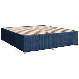 vidaXL Cama Sin Colch&oacute;n Tela Azul 180x200 Cm Vidaxl