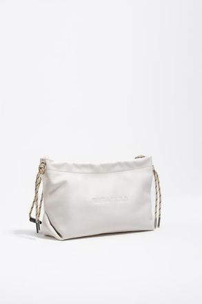 Bimba & Lola Medium Leather Shoulder Bag in Off White at Nordstrom