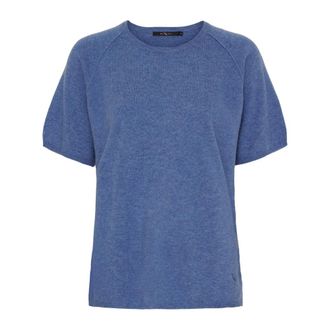 BTF-CPH Btfcph - Cashmere & Merino T-Shirt - Dames - Truien - Blauw - Maat: S Kasjmier