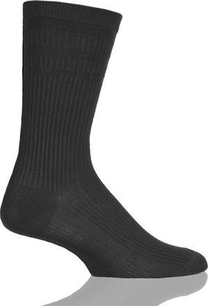 Hj Hall Mens Bamboo Softop Socks, Black, 7-10 (Size: 6-11)