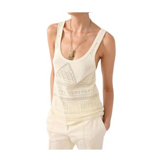 Barbara Bui Tops, Dames, Wit, S, Katoen, E26 Tanktop