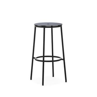 NORMANN COPENHAGEN Bar stool Circa - Black - Painted steel - Designer Simon Legald