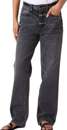 Slvrlake Denim Brooklyn Straight Leg Jeans In Black Coal