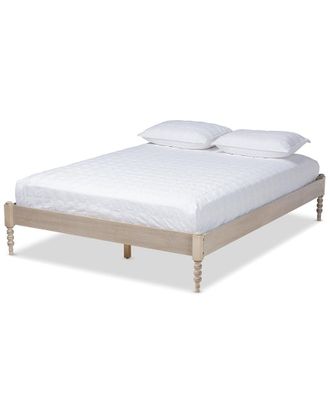 Design Studios Dnu Design Studios Cielle Antique Oak Queen Size Platform Bed Frame