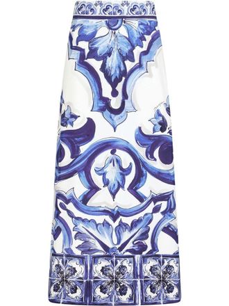 Dolce & Gabbana Maxi-rok met A-lijn - Blauw