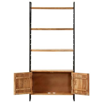 Berkfield Home Beautiful 4-Tier Bookcase 80x30x180 cm Solid Acacia Wood in Brown | Size: 80 x 30 x 180 cm