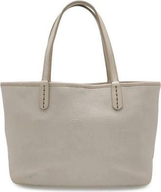 Bulgari Pre-owned Sotirio Leren Tote Bag - Dames - Vintage Shopper - Beige - ONE Size - Leer - Vintage