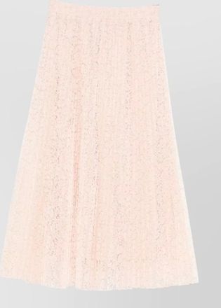 Ermanno Scervino long a line lace midi pleated skirt