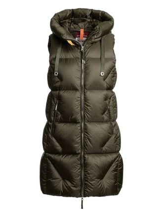 Parajumpers hooded quilted vest - women - Polyamide/Recycled Polyamide/Duck Down - L - Green