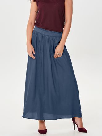 Only Maxirock »ONLVENEDIG - Maxilänge mit elastischem Bund für luftigen Komfort« regular fit, Web, Viskose, elastischer Bund, unifarben