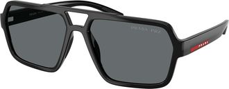 Prada PS A06S Polarized 1AB02G Mens Sunglasses Black Size 59