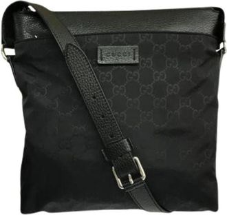 Gucci Pre-owned Leren Crossbodytas - unisex - Vintage Schoudertas - Zwart - ONE Size - Leer - Vintage