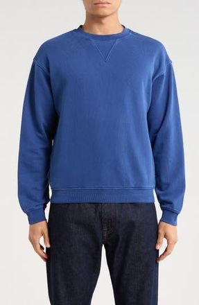 Frame Denim Washed Cotton Fleece Sweatshirt in Reflex Blue Washed at Nordstrom Rack, Size Medium