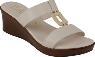 Italian Shoemakers Tenley H-Strap Wedge Sandal in Bone at Nordstrom Rack, Size 11