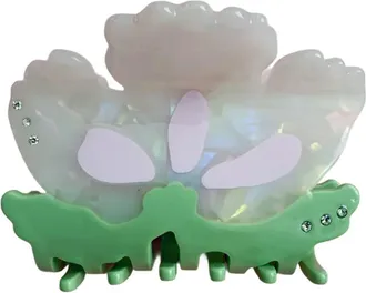 Centinelle Tropical Orchid Hair Claw in Green at Nordstrom