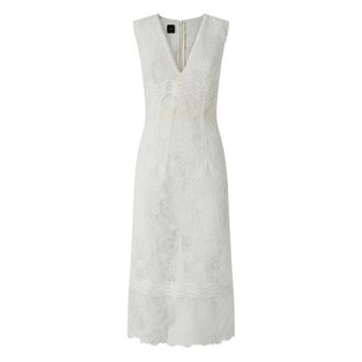 Pinko Audrey Midi Jurk - Dames - Casual kleedjes - Wit - S - Kleedjes