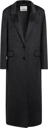 Isabel Marant Clesa Jas - Dames - Mantel - Grijs - XS - Wol - Jassen
