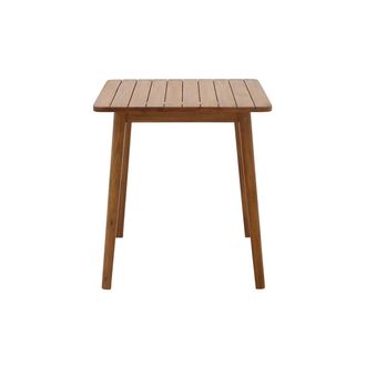Miliboo Mesa De Jard&iacute;n Cuadrada De Madera Maciza L70 Cm Adelie