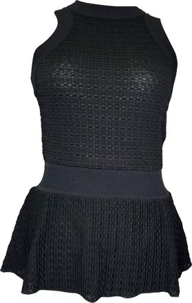 Missoni Halterneck Peplum Tank Top in Black Viscose