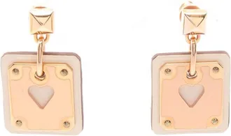 Herm&egrave;s Pre-owned Hermes Gold Plated Swift As De Coeur Push Back Earrings Ladies SLVK2H2FF2FPFV5D