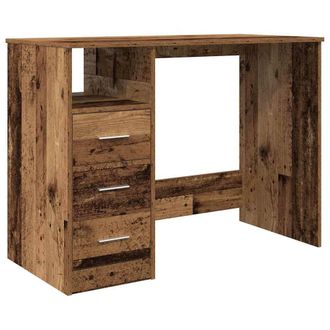 Berkfield Home Desk Old Wood 102x76x50 cm Engineered Wood in Brown | Size: 102 x 76 x 50 cm