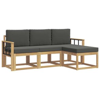vidaXL Conjunto De Sof&aacute;s De Exterior 4 Pcs Vidaxl