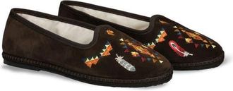 Fortela Frutate Friulane Suede Leather Embroidery in Cacao at Nordstrom, Size 41