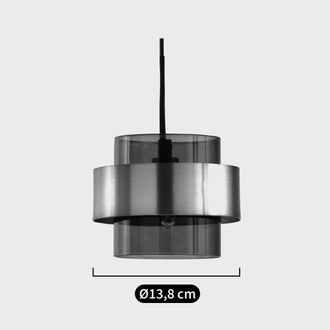 La Redoute Interieurs Hanglamp in gerookt glas &Oslash;13,8 cm, Botello