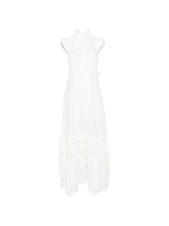Ermanno Scervino Womens Lace Cotton Long Dress