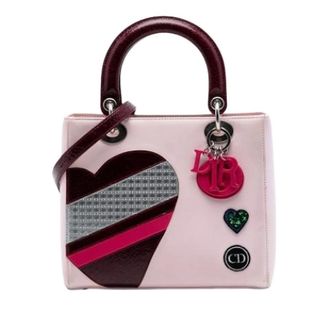 Dior Pre-owned Lady Dior - Dames - Pre-owned - Roze - Maat: ONE Size Leer