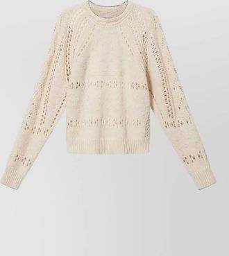 Isabel Marant wool cotton openwork textured knit sweater
