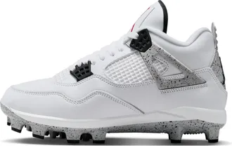 Nike Jordan Mens Jordan 4 Retro MCS Baseball Cleats in White | HQ0209-106