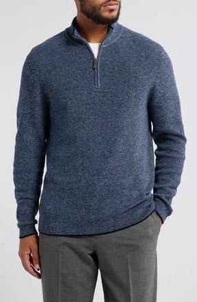 Jack Victor Daulac Quarter Zip Pullover in Navy at Nordstrom Rack, Size Xxx-Large