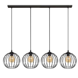 Netlighting Mercure Straight Bar Pendant Ceiling Light Black 114cm