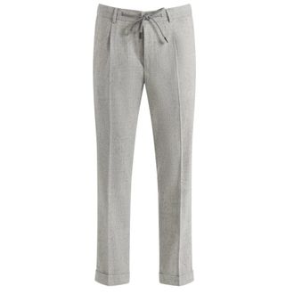 Gran Sasso Heren, Broeken, Grijs, Maat: M Flanel