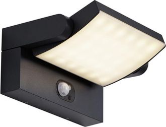 QAZQA Qazqa Moderno L&aacute;mpara De Pared Para Exterior Negra Con Led Ip54 Y Sensor De Movimiento Solar - Judge Pl&aacute;stico /aluminio Rectangular Incluye Led Max. 1