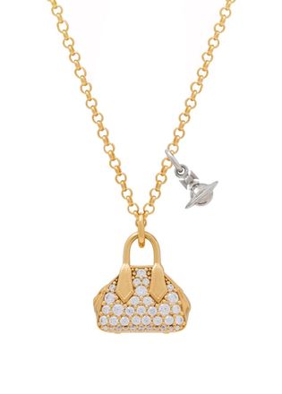 Vivienne Westwood Yasmine Crystal-embellished Pendant Necklace - Gold - One Size