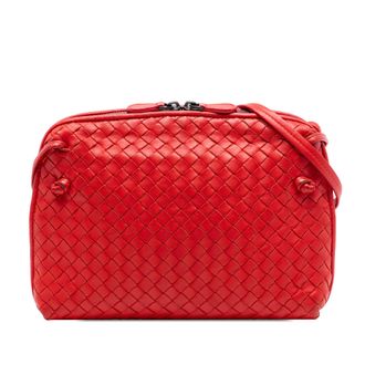 Bottega Veneta Tweedehands Nappa Intrecciato Nodini Crossbody