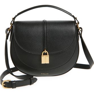 DeMellier Siena Leather Saddle Crossbody Bag in Black at Nordstrom