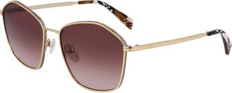 Liu Jo LJ157S 731 Womens Sunglasses Gold Size 59