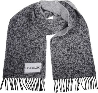 Sportmax Accessoires, Dames, Grijs, ONE Size, Wol, Liriche Sjaal