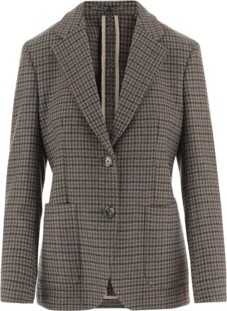 Lardini Multi Houndstooth Cashmere Jacket