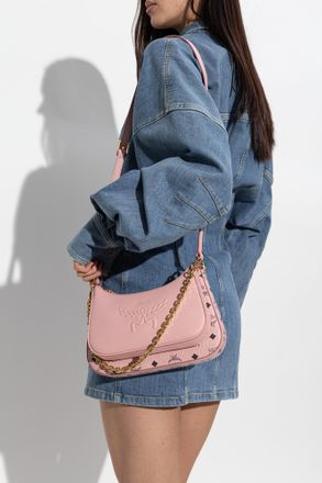 MCM Aren Duo Shoulder Bag, Hobo Type, Womens, Pink