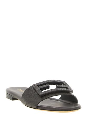 Fendi Tube Slide - Brown