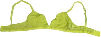 Dolce & Gabbana Yellow Green Nylon Soft Cup Brassiere Womens Underwear